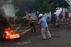 Pelatihan Pemadam Kebakaran di PT. Techpack Asia oleh PT. Aman Multi Indonesia